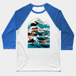 Ocean Waves Baseball T-Shirt